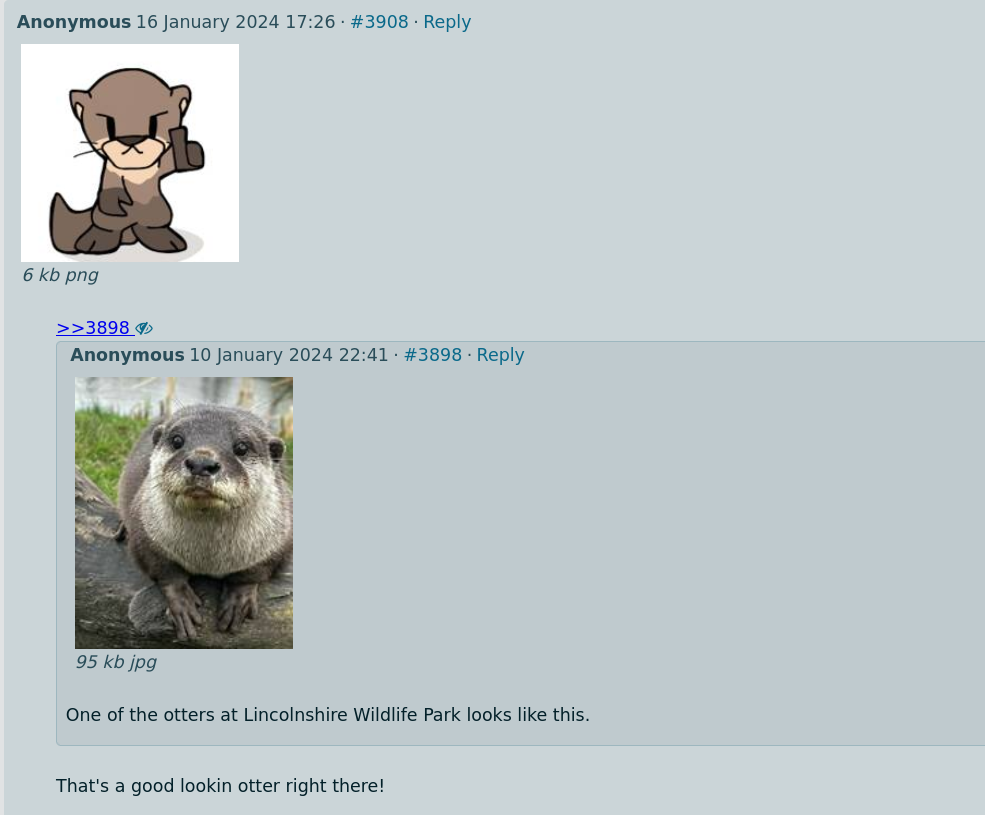 A preview of the referenced post opened from the eye icon